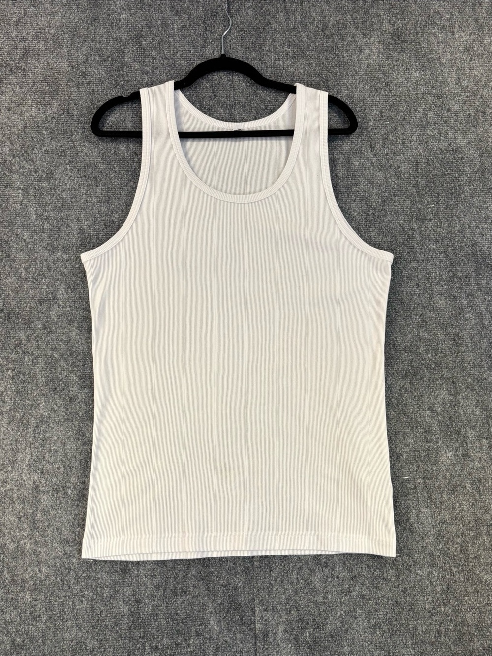 Uniqlo Ribbed Tank Top White Mens Sz Large